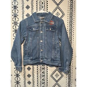 Harley Davidson Motorcycles Kids Youth Denim Jean Jacket Size Medium 12‎ / 14